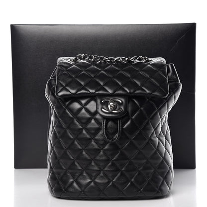Chanel Calfskin Quilted Small Urban Spirit Backpack Black 13 of 13