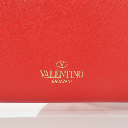 Valentino Garavani Calfskin Rockstud Wristlet Wallet Phone Case Deep Orange 4 of 8