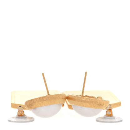 Chanel Pearl CC Tags Drop Earrings Gold 3 of 5