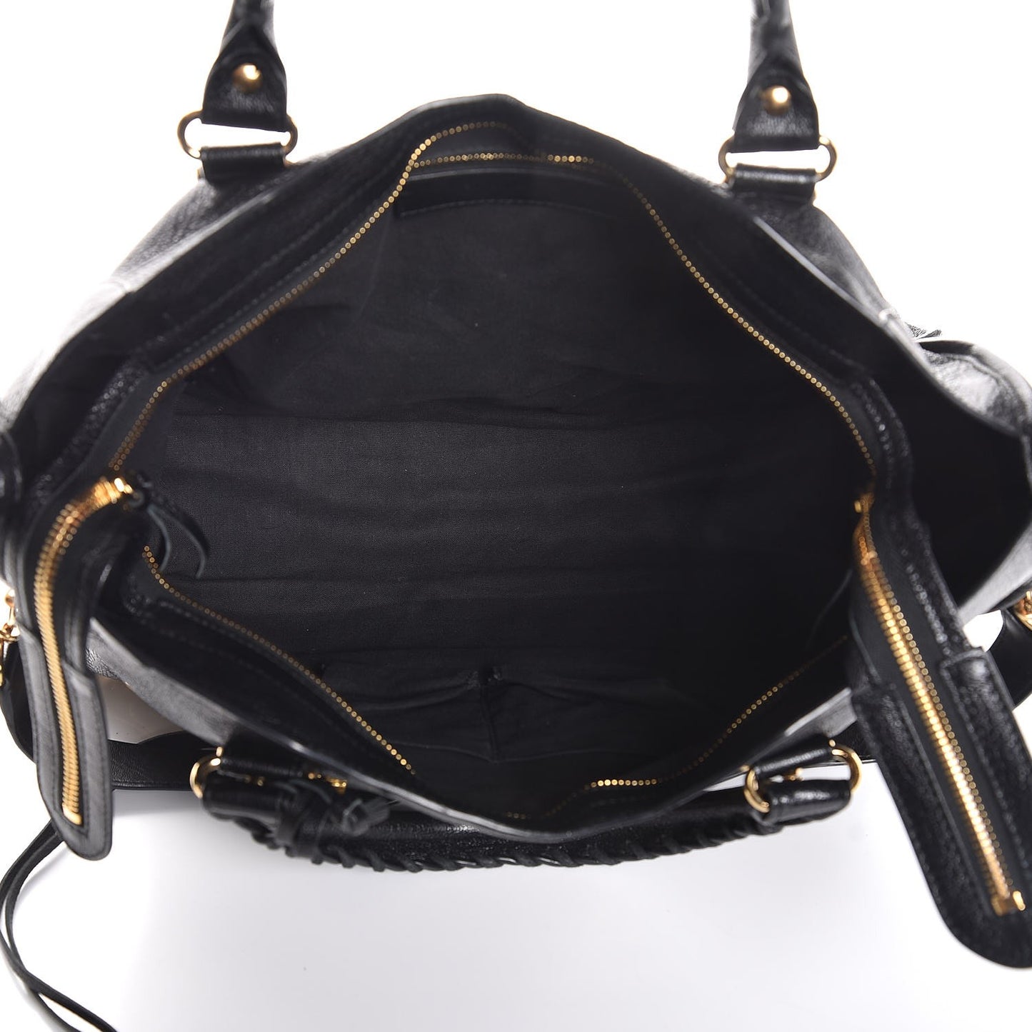 Chevre Gold Metallic Edge Hardware City Black