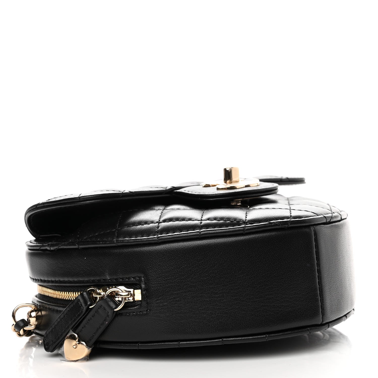 Chanel Lambskin Quilted CC In Love Heart Bag Black 4 of 11
