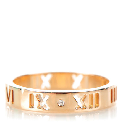 Tiffany 18K Rose Gold Diamond Atlas Pierced Ring 5.5 1 of 3