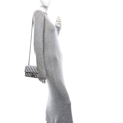 Chanel Metallic Lambskin Quilted Mini Rectangular Flap Silver 2 of 10