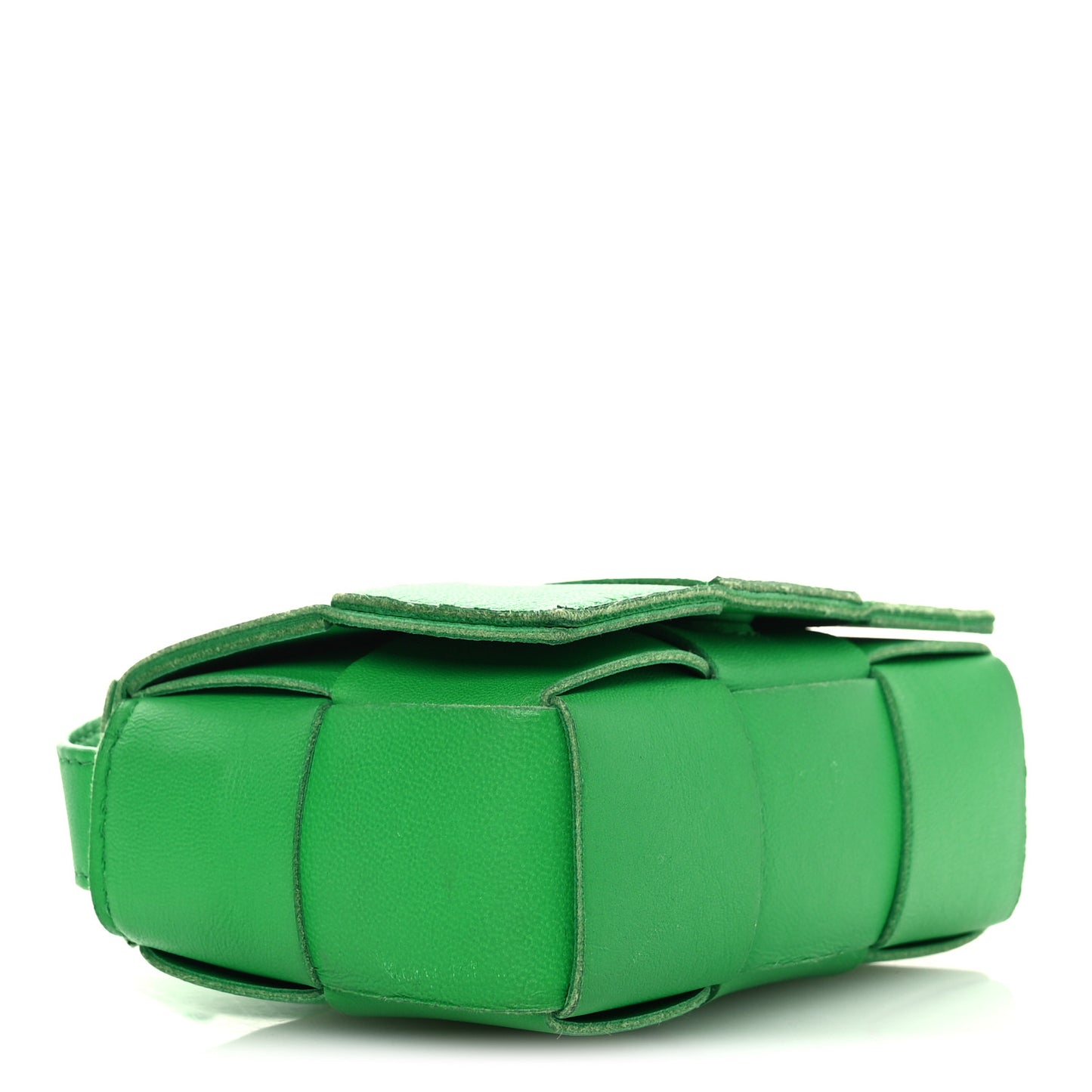 Lambskin Maxi Intrecciato Extra Mini Cassette Crossbody Bag Parakeet