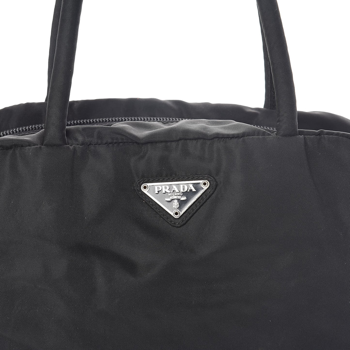 Tessuto Nylon Top Handle Bag Black