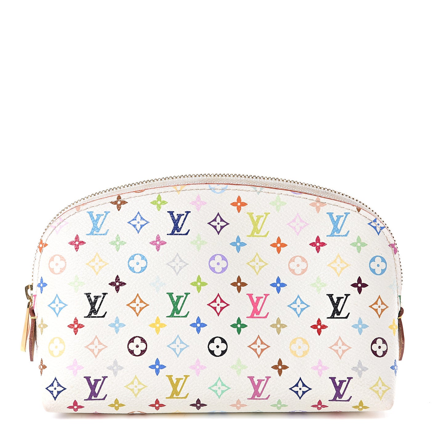 Monogram Multicolor Cosmetic Pouch White Litchi
