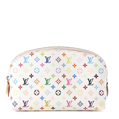 Louis Vuitton Monogram Multicolor Cosmetic Pouch White Litchi 1 of 7