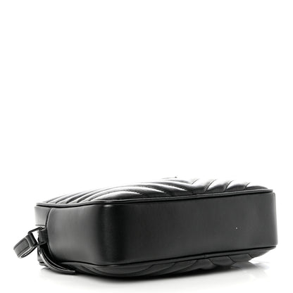 Saint Laurent Calfskin Matelasse Monogram Monochrome Lou Camera Bag Black 4 of 9