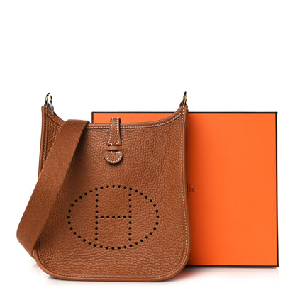Hermes Taurillon Clemence Evelyne TPM Gold 10 of 10