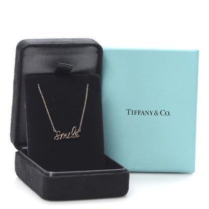 Tiffany 18K Rose Gold Paloma's Graffiti Smile Pendant Necklace 7 of 7