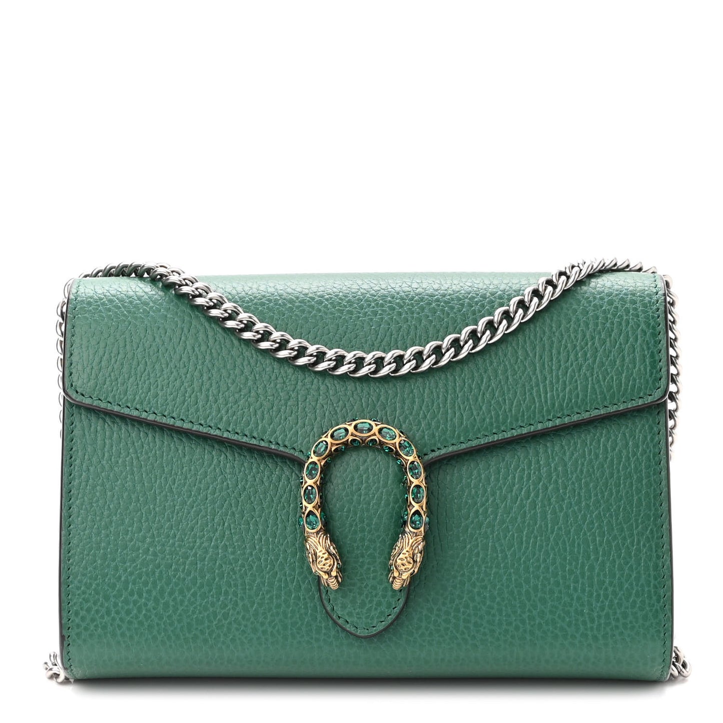 Calfskin Mini Dionysus Chain Wallet Emerald