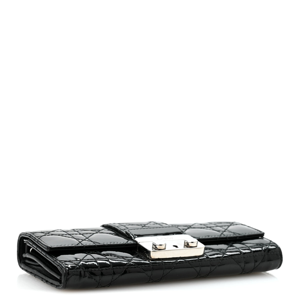 Christian Dior Patent Cannage Miss Dior Chain Wallet Black 4 of 12