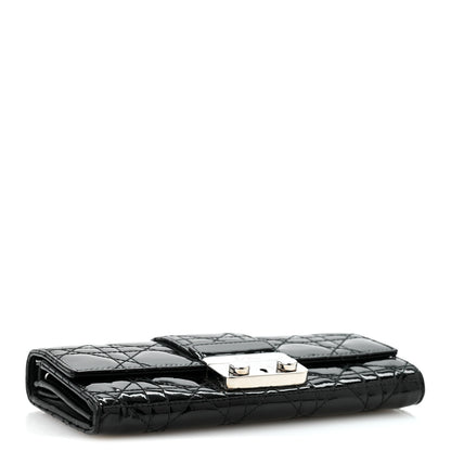 Christian Dior Patent Cannage Miss Dior Chain Wallet Black 4 of 12