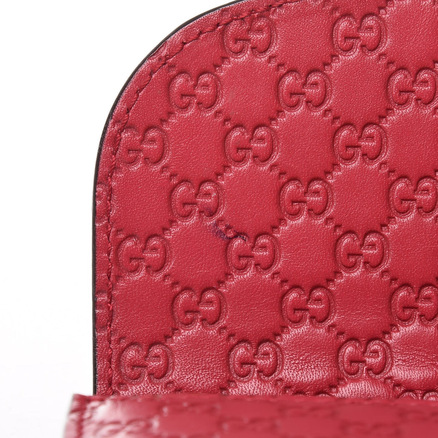 Microguccissima Interlocking G Continental Wallet Red