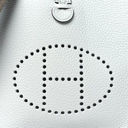 Hermes Taurillon Clemence Amazone Evelyne TPM Bleu Pale Etain 8 of 11
