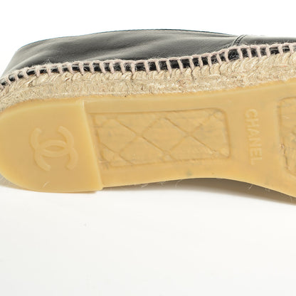 Chanel Lambskin CC Espadrilles 40 Black 8 of 8