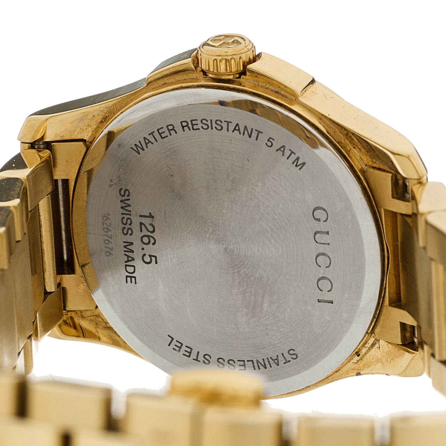 Stainless Steel 27mm G-Timeless Diamante Quartz Watch Gold