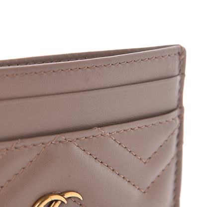 Gucci Calfskin Matelasse GG Marmont Card Holder Porcelain Rose 7 of 9