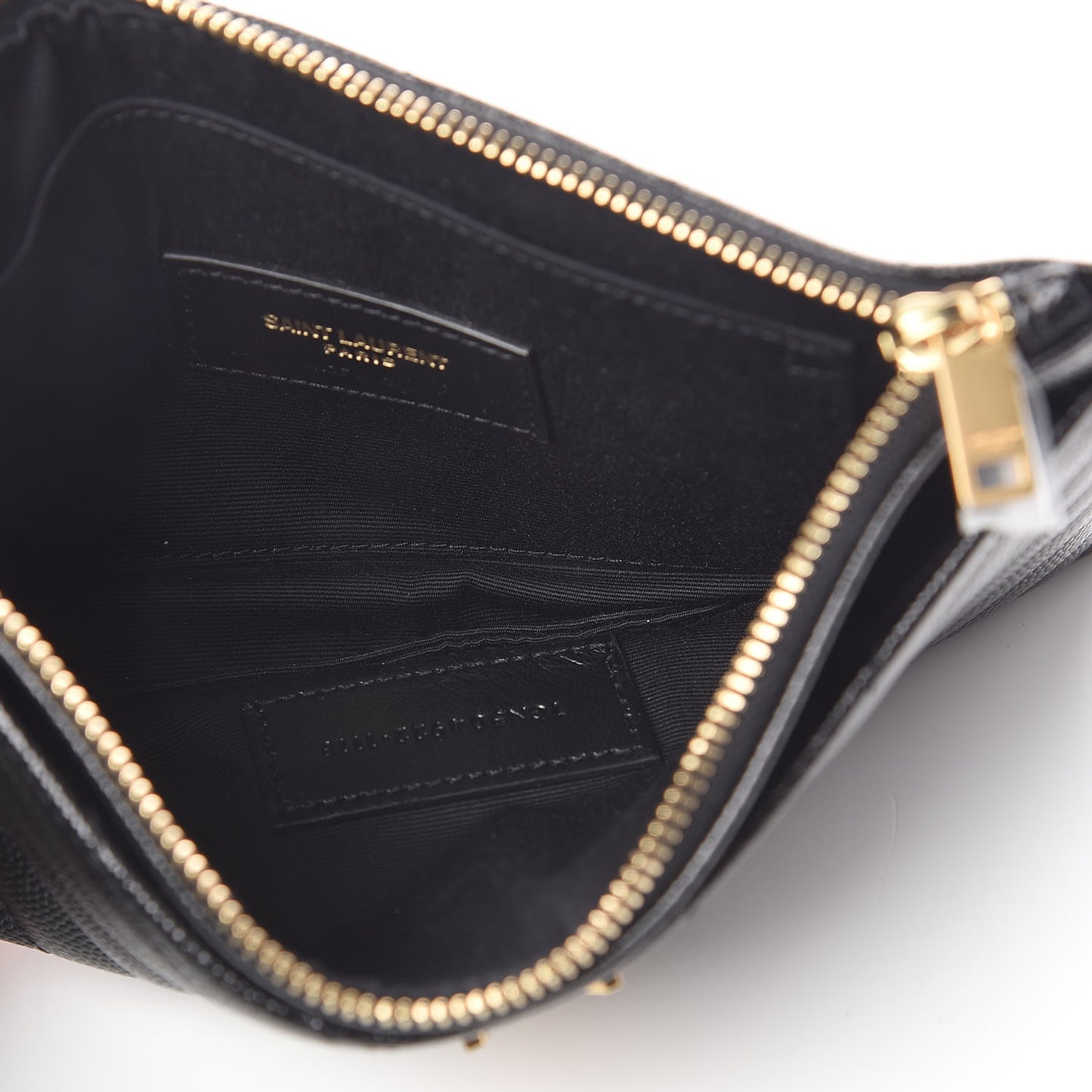 Grain De Poudre Chevron Monogram Bill Pouch Black