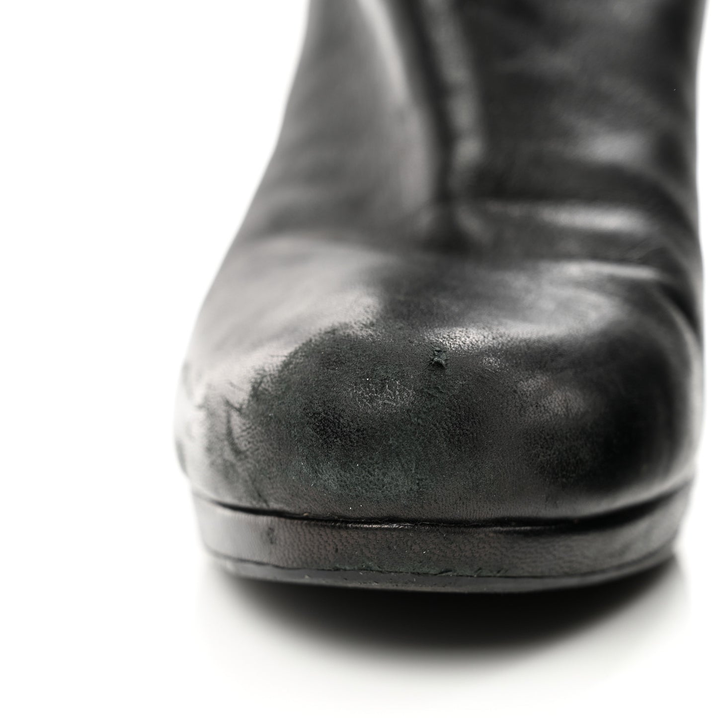 Calfskin Knee Boots 39 Black