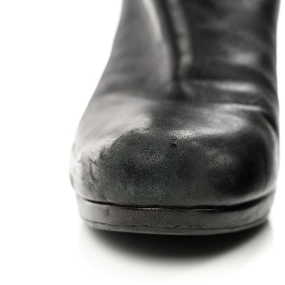 Prada Calfskin Knee Boots 39 Black 9 of 10