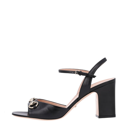 Gucci Malaga Kid Horsebit Lady 75mm Sandals 40.5 Black 1 of 10