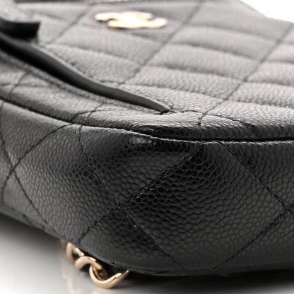 Chanel Caviar Quilted Phone Holder With Chain Black 9 of 10