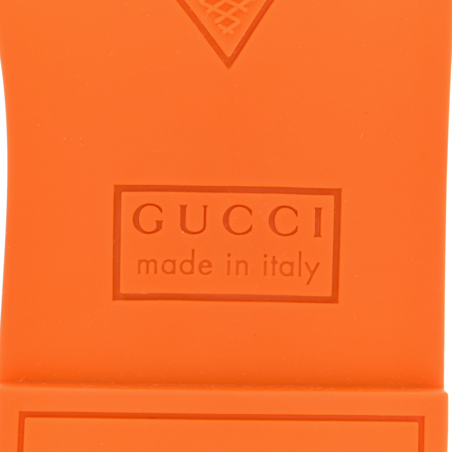 Gucci Rubber Interlocking G Womens Slide Sandals 38 Persimmon Orange 7 of 11