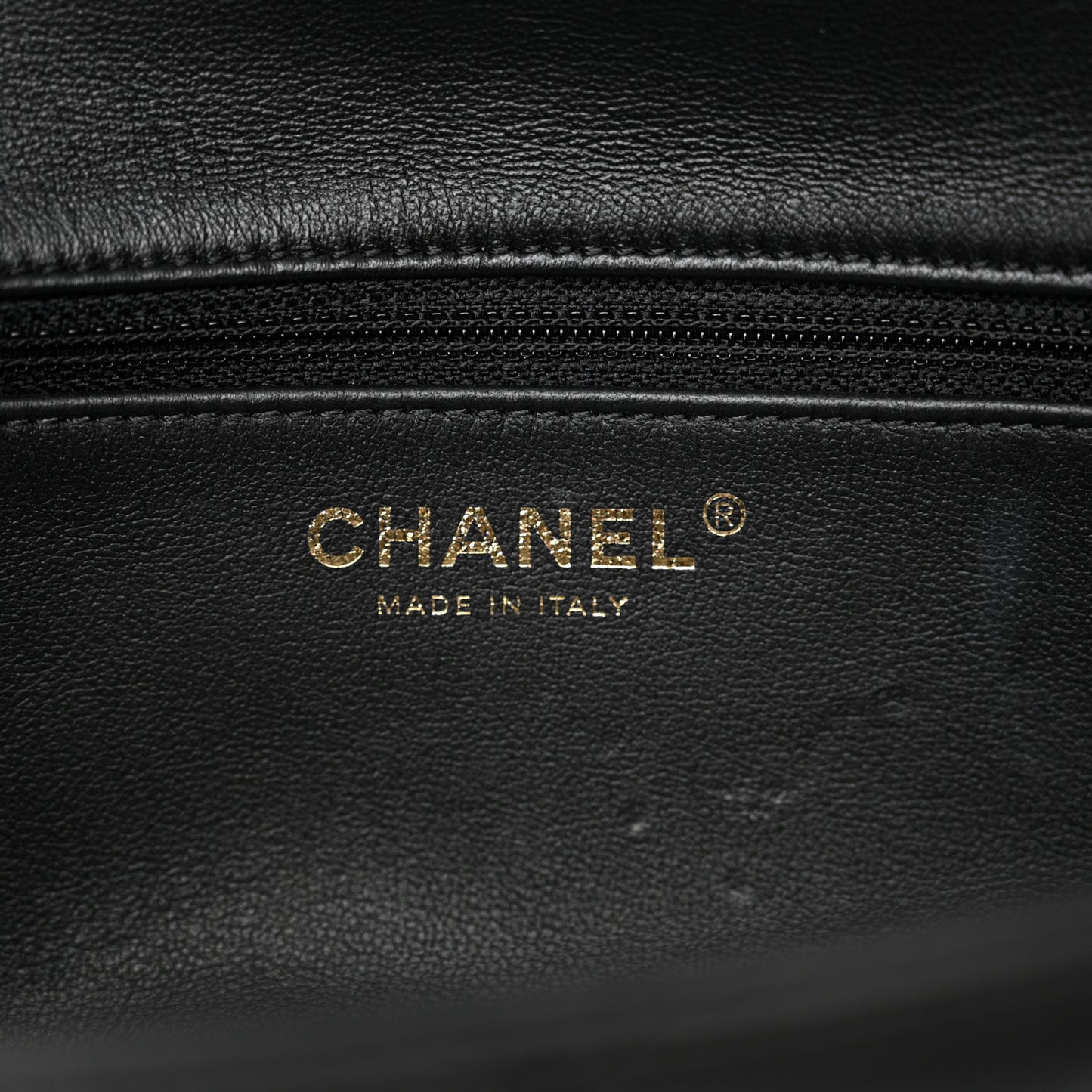 Lambskin Quilted Pearl CC Flap Clutch Black