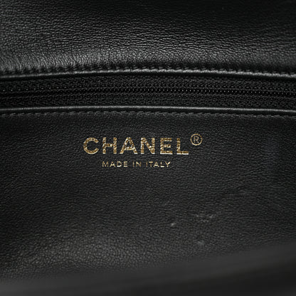 Chanel Lambskin Quilted Pearl CC Flap Clutch Black 6 of 11