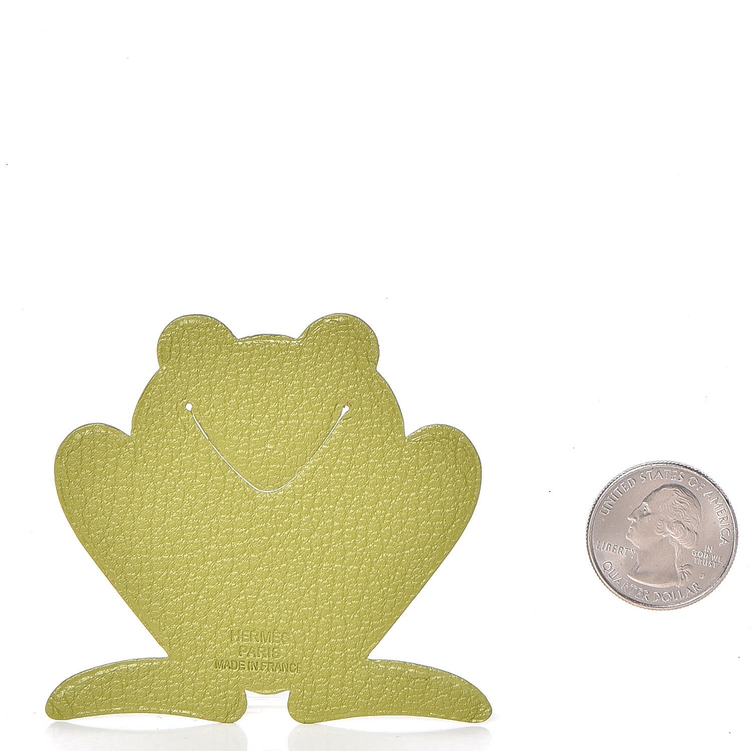 Hermes Chevre Mysore Frog Pikabook Bookmark Vert Anis 2 of 4