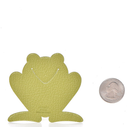 Hermes Chevre Mysore Frog Pikabook Bookmark Vert Anis 2 of 4