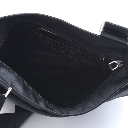 Prada Nylon Flat Messenger Bag Black 5 of 8