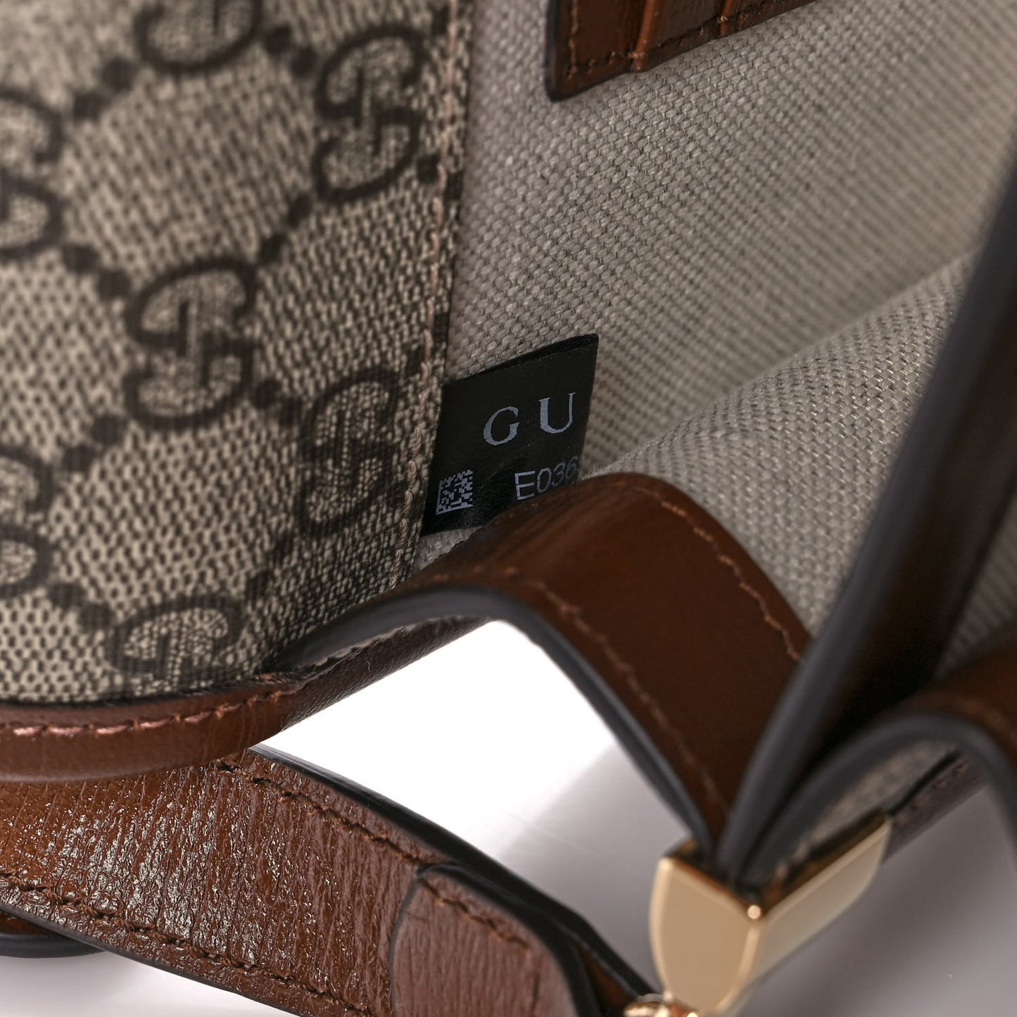 GG Supreme Monogram Azalea Calfskin Mini Retro Interlocking G Flap Shoulder Bag Beige Ebony Brown Sugar