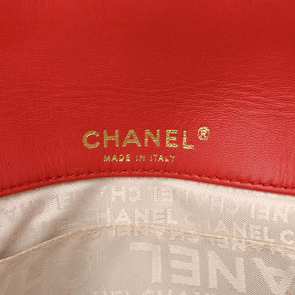 Chanel Lambskin Precious Symbols Flap Pochette Red 6 of 14