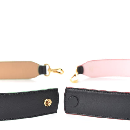 Fendi Vitello Dolce Tri-Color Buttoned Strap You Black Peonia Cuoio 6 of 7