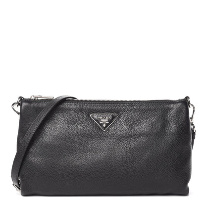 Prada Vitello Daino Crossbody Bag Black 1 of 16
