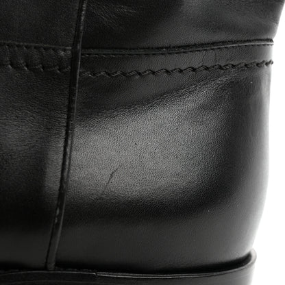 Chanel Calfskin Ascot CC Boots 39 Black 9 of 10
