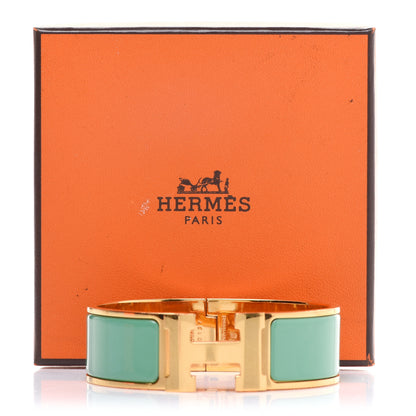 Hermes Enamel Wide Clic Clac H Bracelet GM Vert Aqua 6 of 6