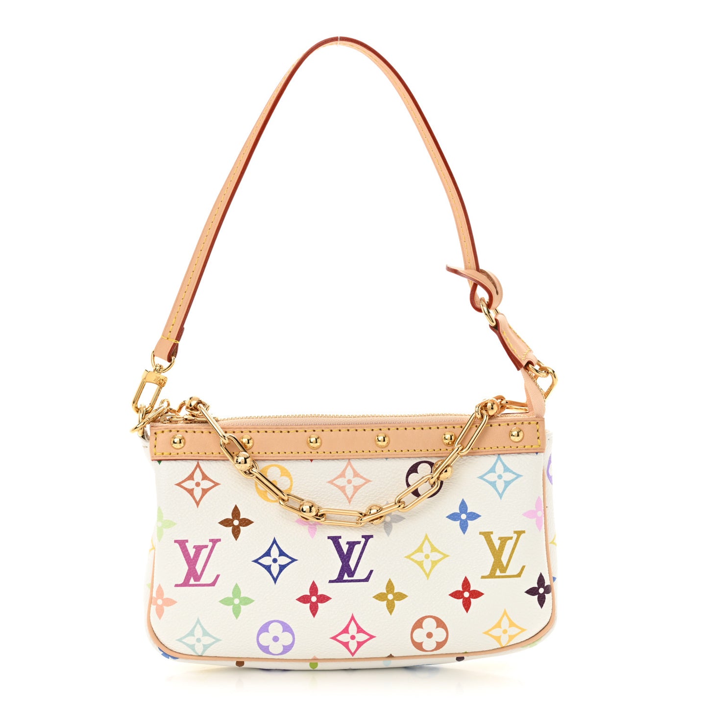 LV X TM Monogram Multicolor Pochette Accessories White