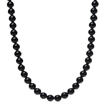 Tiffany Sterling Silver Black Onyx Bead Toggle Necklace 1 of 7