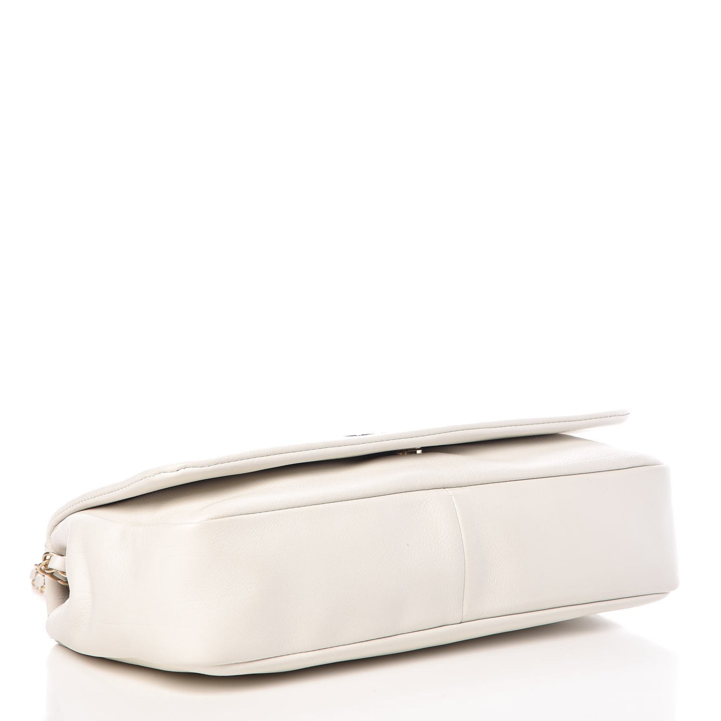 Calfskin Metal Mosaic Flap White
