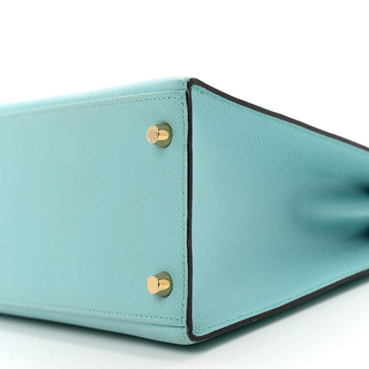 Hermes Epsom Kelly Sellier 28 Bleu Atoll 9 of 10