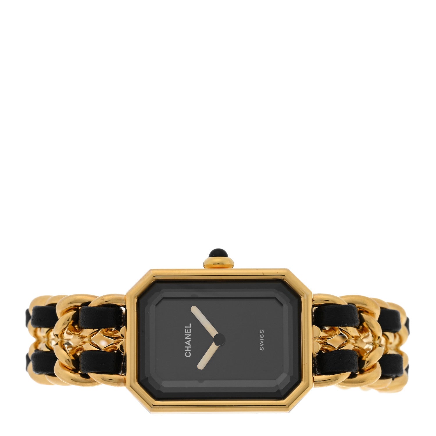 Chanel Stainless Steel Lambskin 20mm Chain Premiere Quartz Watch Gold M 2 of 4
