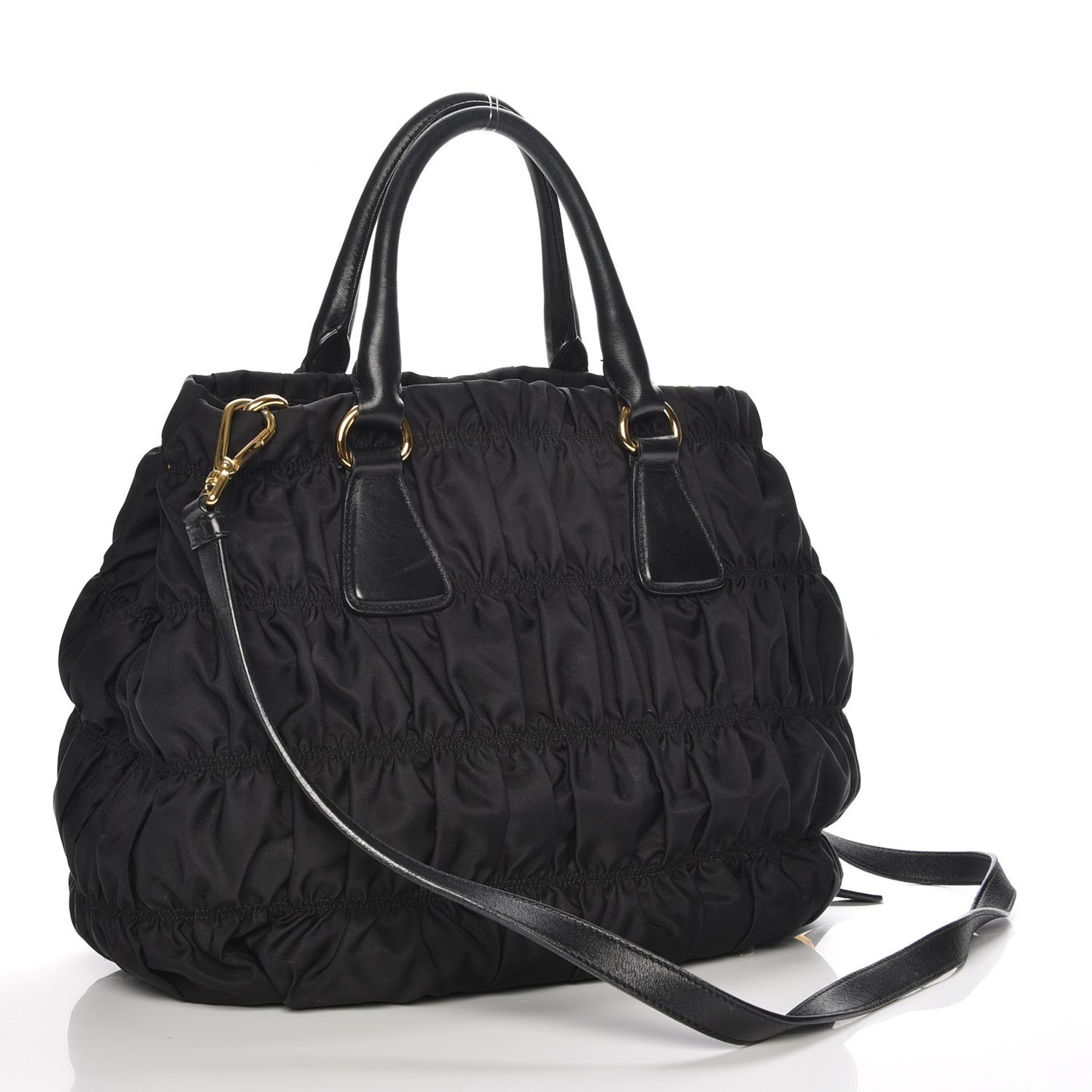 Tessuto Nylon Gaufre Tote Nero Black