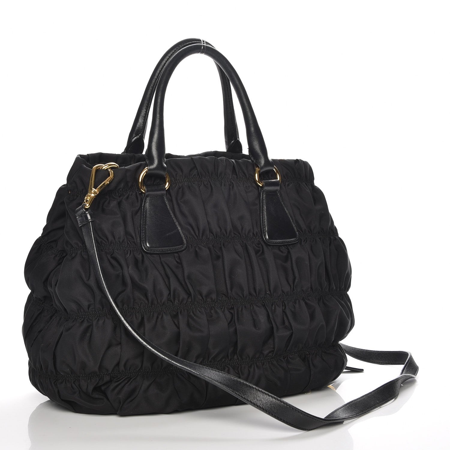 Prada Tessuto Nylon Gaufre Tote Nero Black 4 of 9