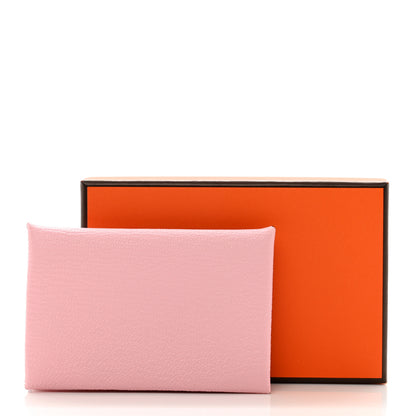 Hermes Chevre Mysore Calvi Card Case Rose Sakura 7 of 7
