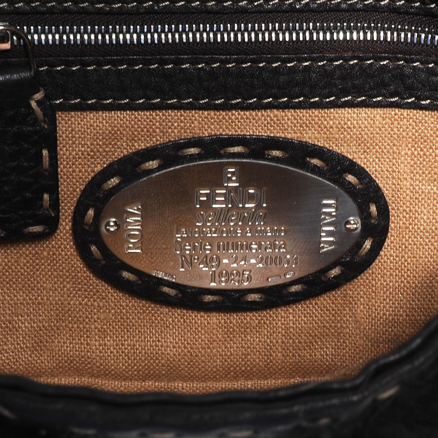 Mink Fur Calfskin Romano Selleria Brown