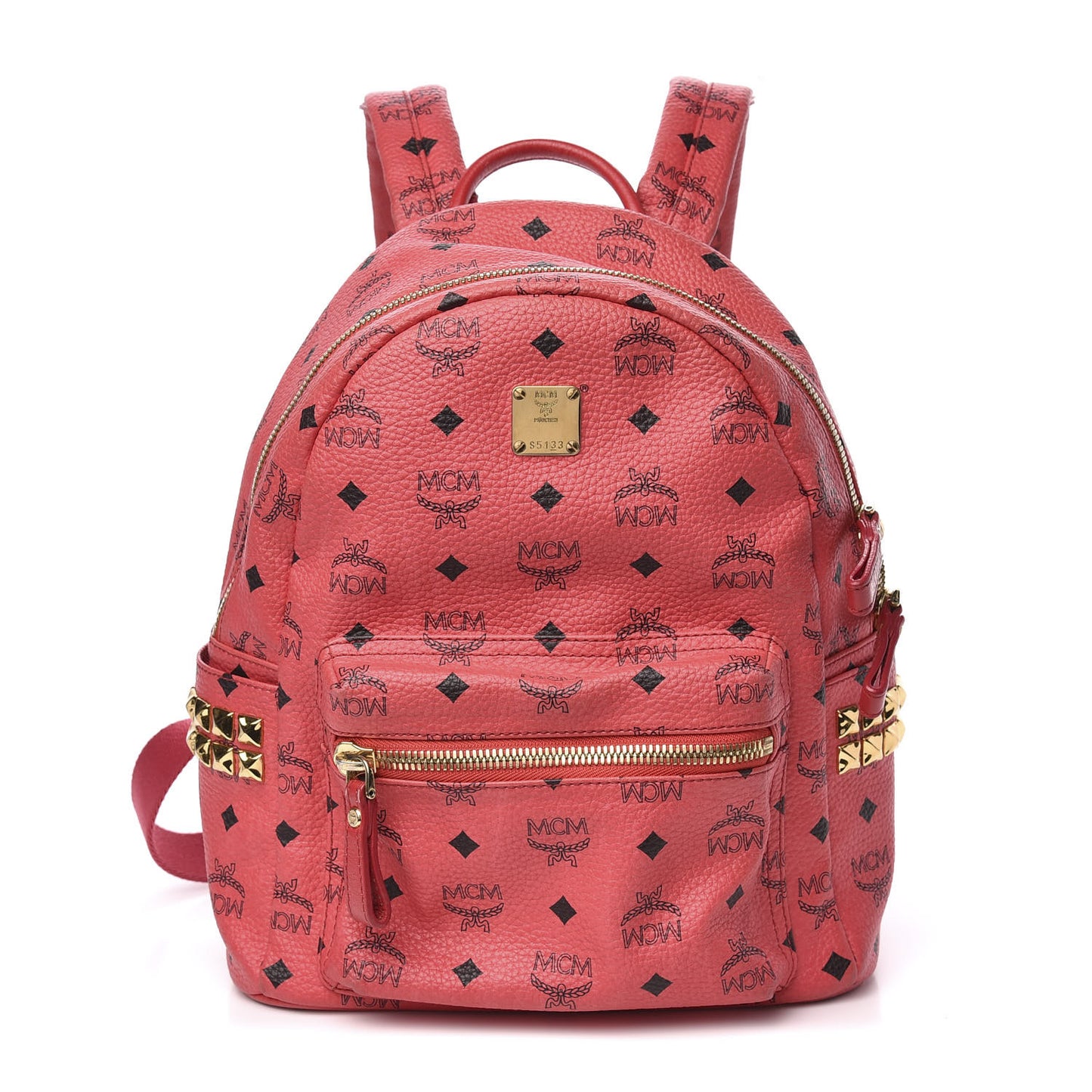 Visetos Small Side Stud Stark Backpack Corail