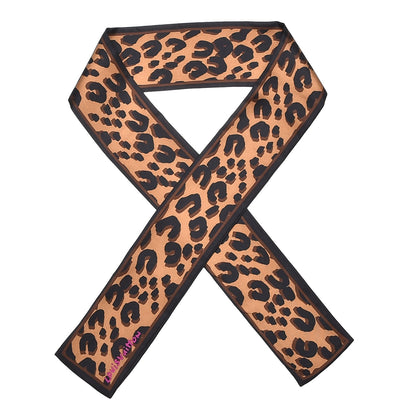 Louis Vuitton Silk Leopard Bandeau Scarf Marron 1 of 5